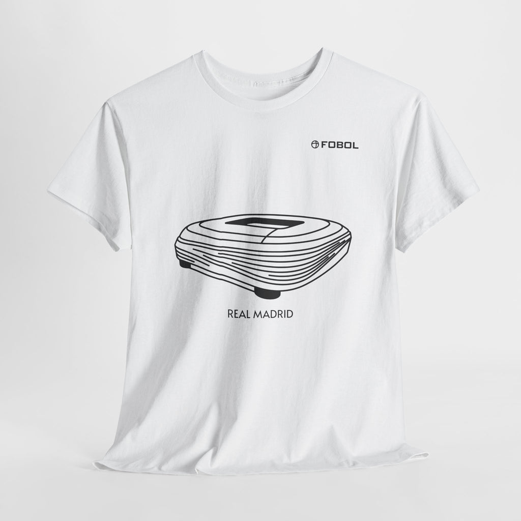 Real Madrid Stadium Outline Tee — Minimalist Soccer Fan T-Shirt