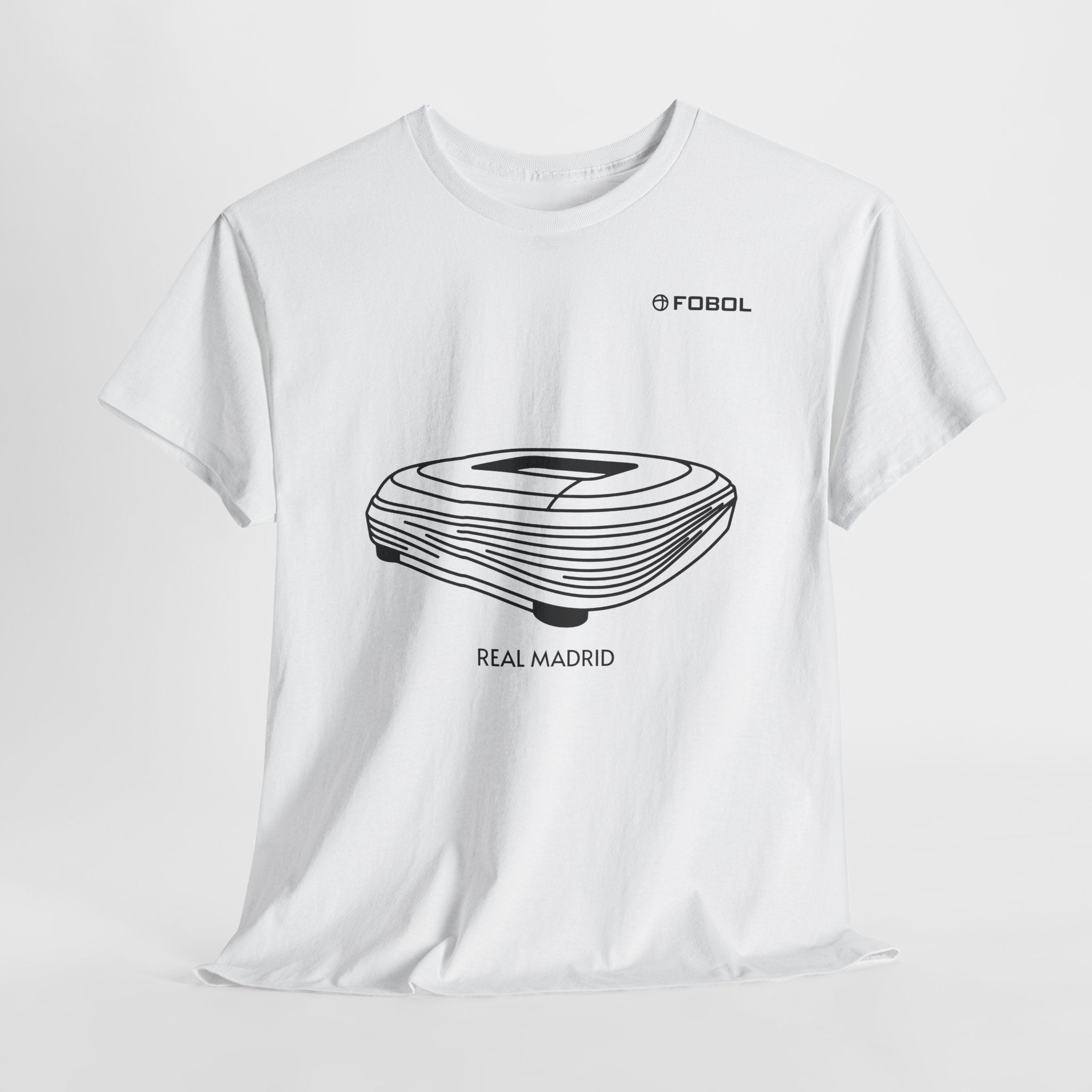 Real Madrid Stadium Outline Tee — Minimalist Soccer Fan T-Shirt