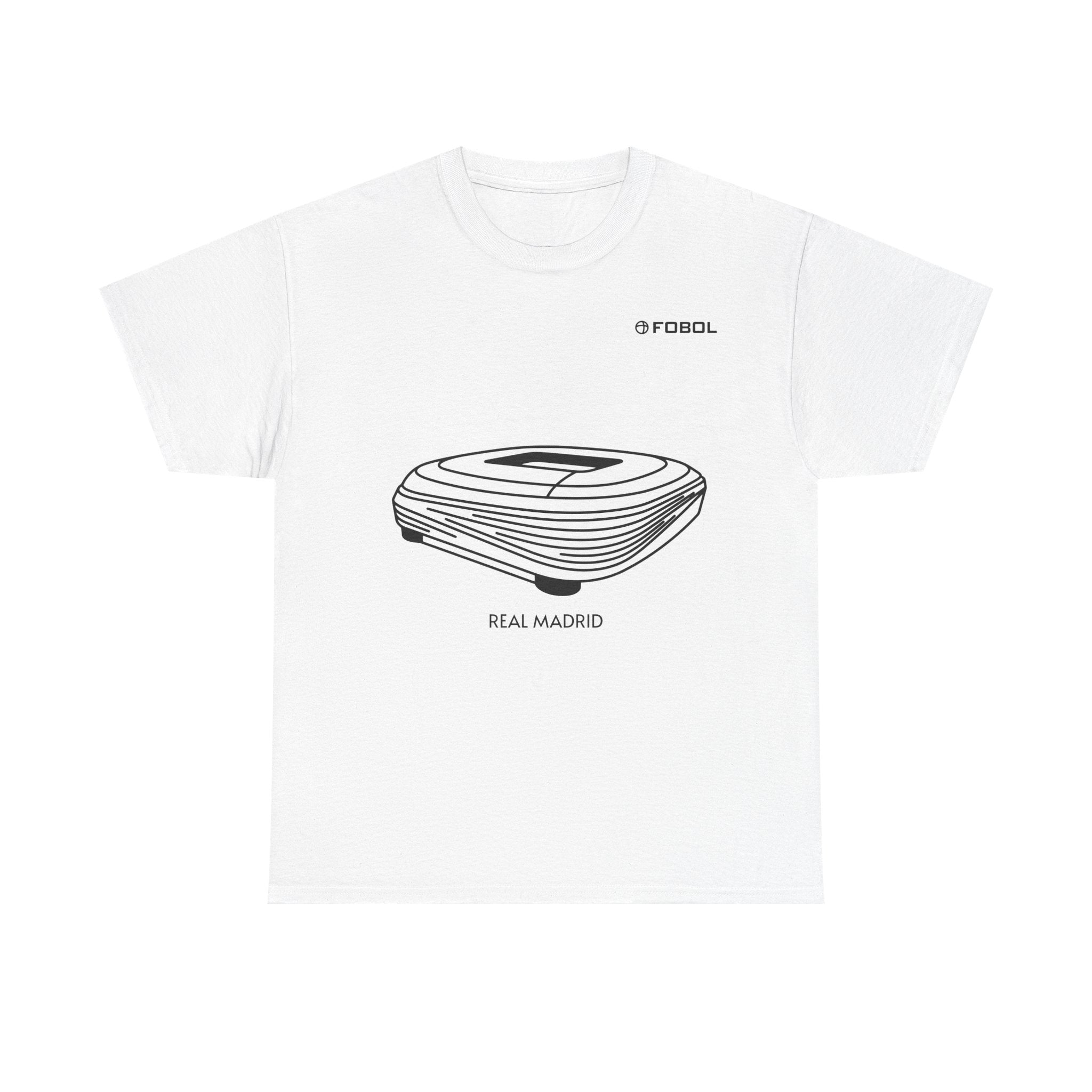 Real Madrid Stadium Outline Tee — Minimalist Soccer Fan T-Shirt