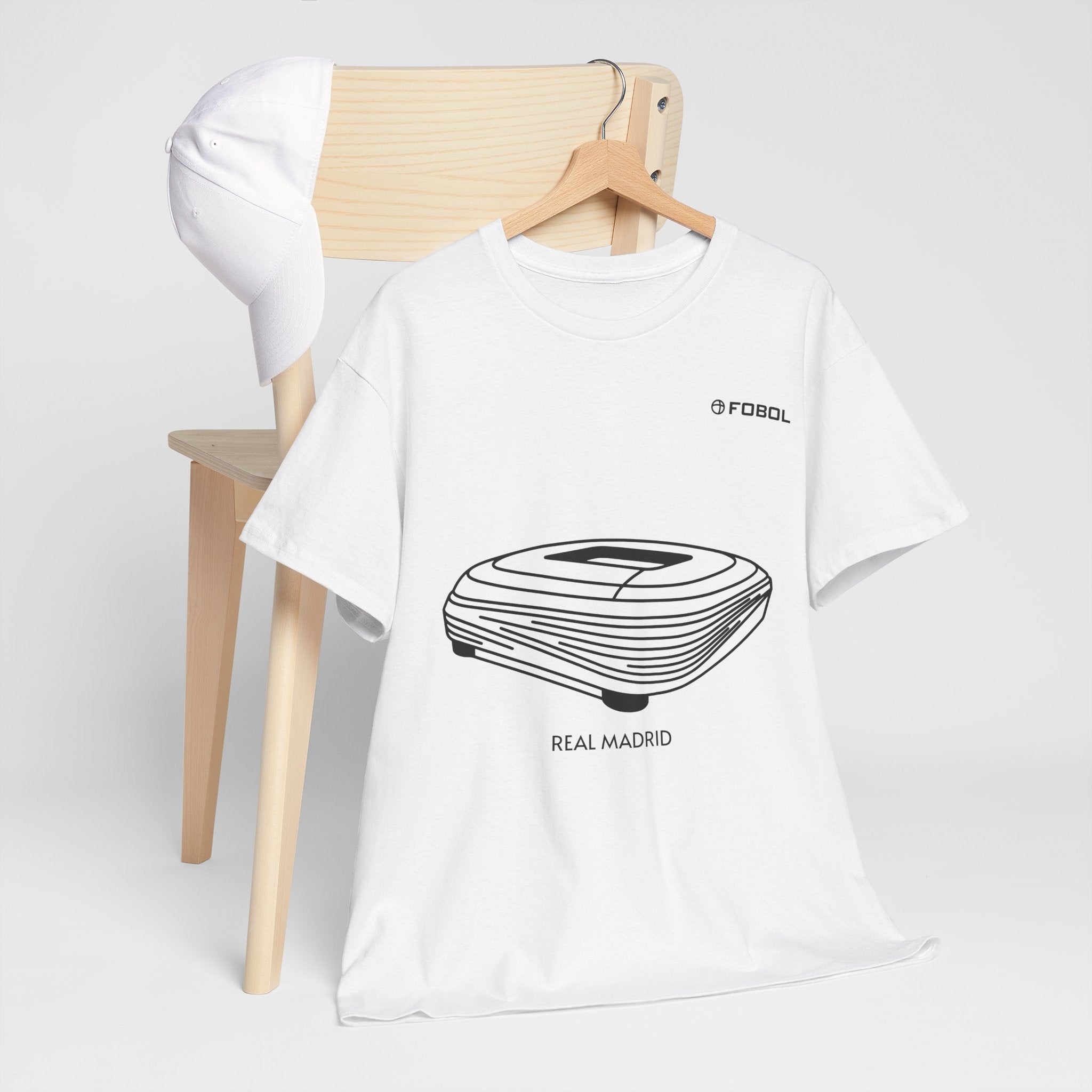 Real Madrid Stadium Outline Tee — Minimalist Soccer Fan T-Shirt